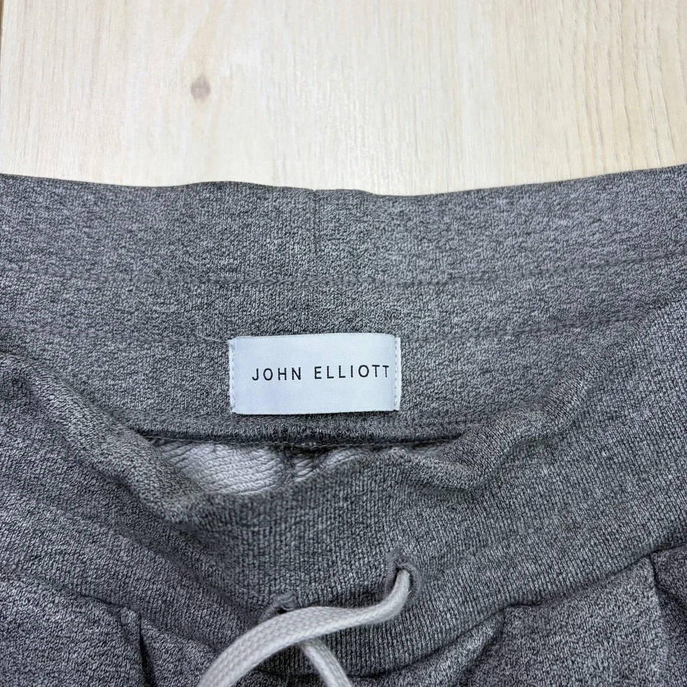 John Elliott French Terry Distressed Sweat Shorts Men's Size 3 Large Gray